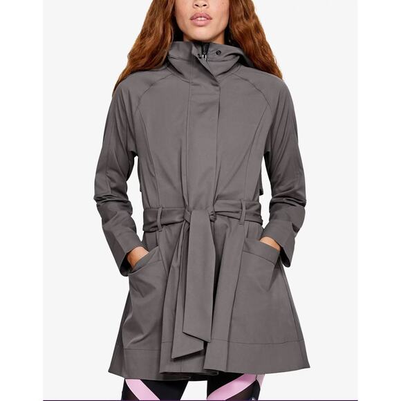 UNDER ARMOUR Misty Copeland Vented Trench Jacket Loose Fit Mink Gray HTF Sz XL - Picture 1 of 16